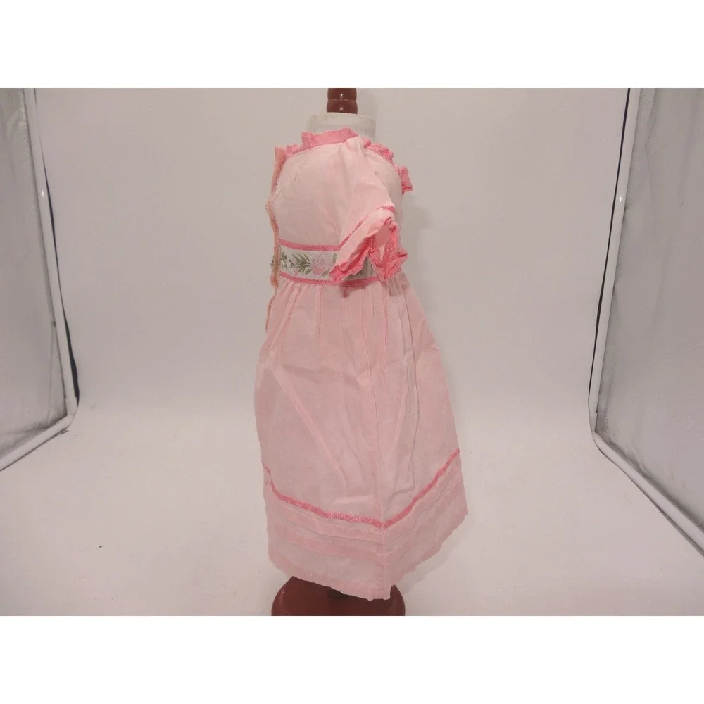 American Girl Caroline Abbott Pink Meet Dress Floral Embroidery